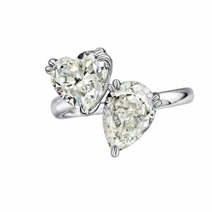 Toi et Moi Heart Ring – 925 sterling silver