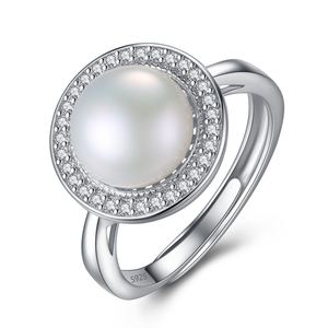 Pearl Halo Ring – 925 sterling silver