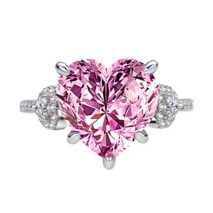 Pink Heart Halo Ring – 925 sterling silver