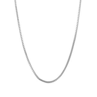 Minimalist Chain Geometric Modeling 925  Silver Box Shaped Chain Necklace