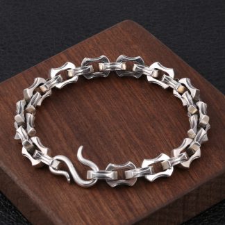 Men’s Vintage Bearing Chain 925 Sterling Silver Bracelet