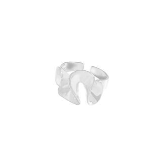 Party Flounce Skirt 925 Sterling Silver Adjustable Ring