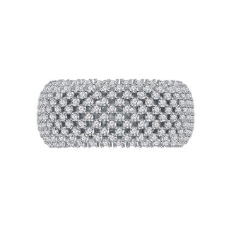 Men's Micro Setting Net Arc 925 Sterling Silver Adjustable Ring