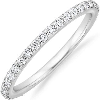Minimalism CZ Line 925 Sterling Silver Stacker Ring