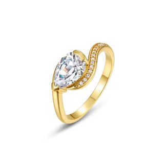 Affordable Luxury Moissanite Teardrop 925 Sterling Silver Ring