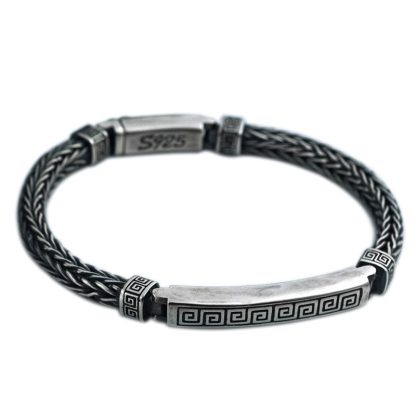 Vintage Men's ? Wovening 925 Sterling Silver Bracelet