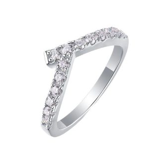 Moissanite Geometric Design Elegant Fashion 925 Sterling Silver Adjustable Ring