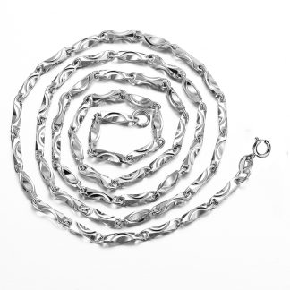 Byzantine Sterling Silver Yellow Rose White 925 Sterling Silver Chain
